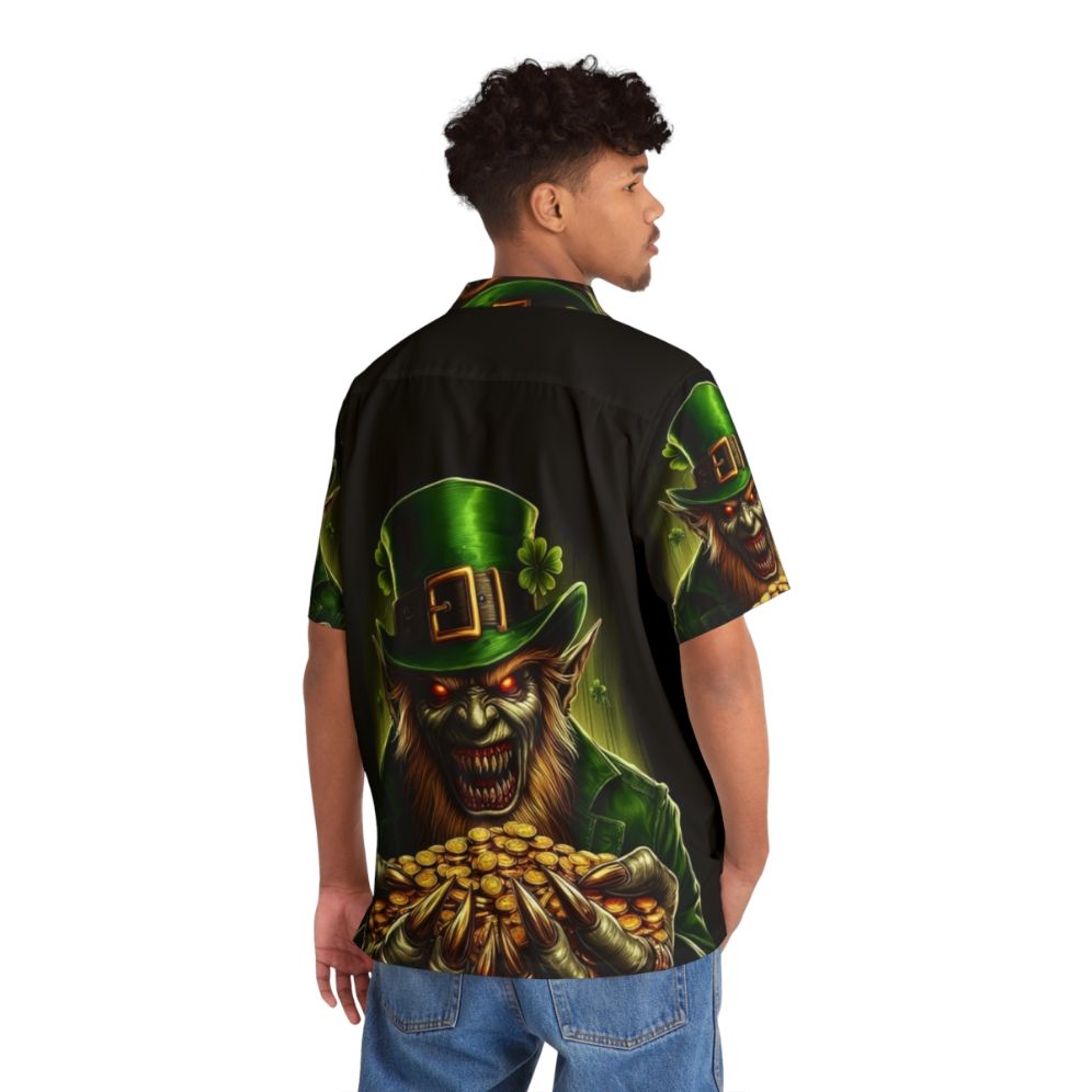 Zombie Leprechaun Hawaiian Shirt - People Back