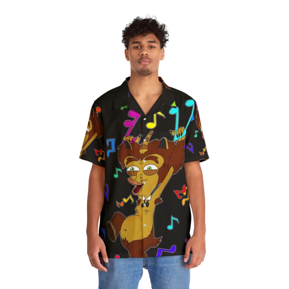 Big Mouth Maury Music Hawaiian Shirt 2 featuring the hormone monster from the Netflix comedy series - People Front