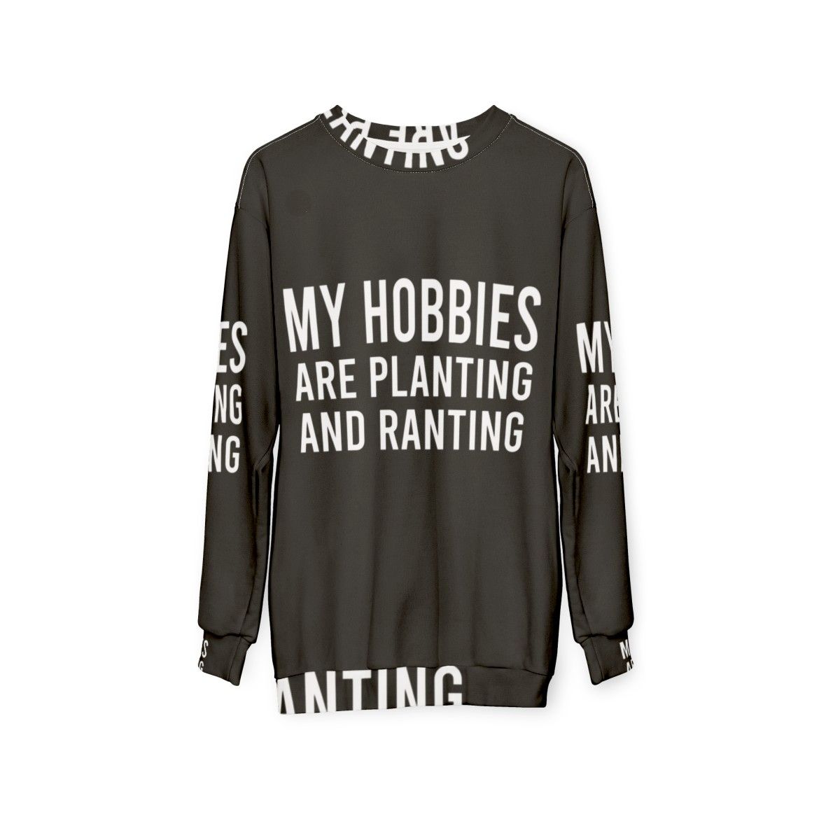 Planting and ranting hobbies sweatshirt - hanging