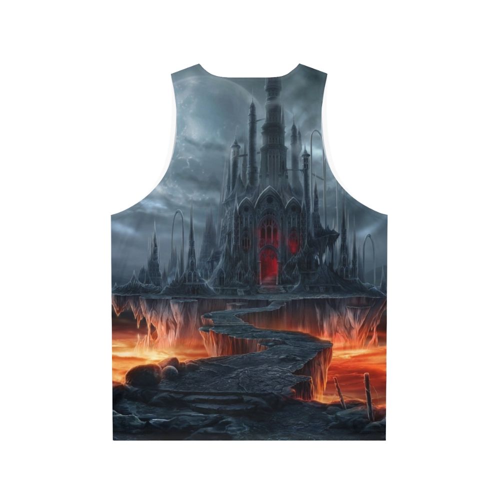 Gothic Dark Castle Unisex Tank Top - Back