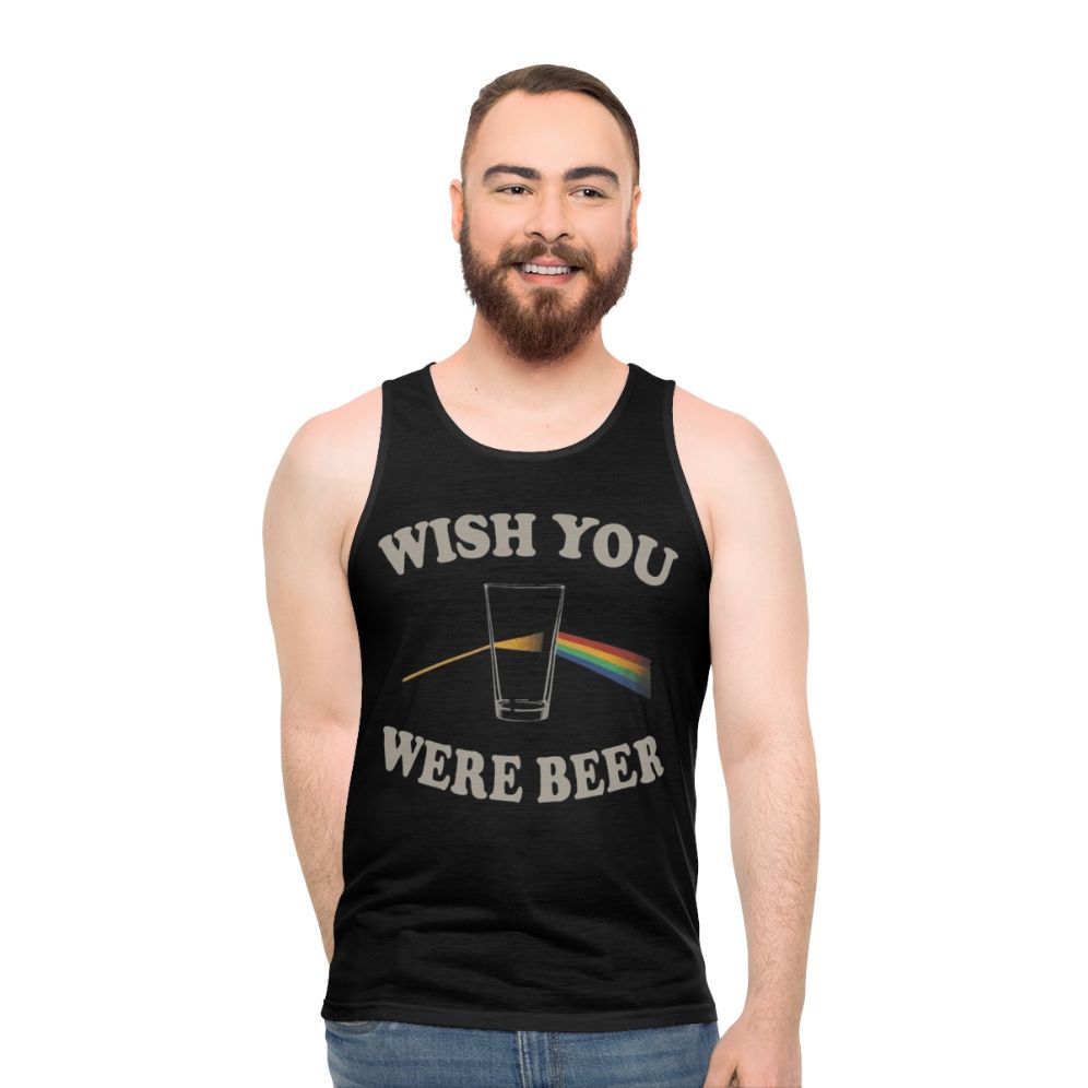 Wish You Were Beer Unisex Retro 70s Tank Top - men