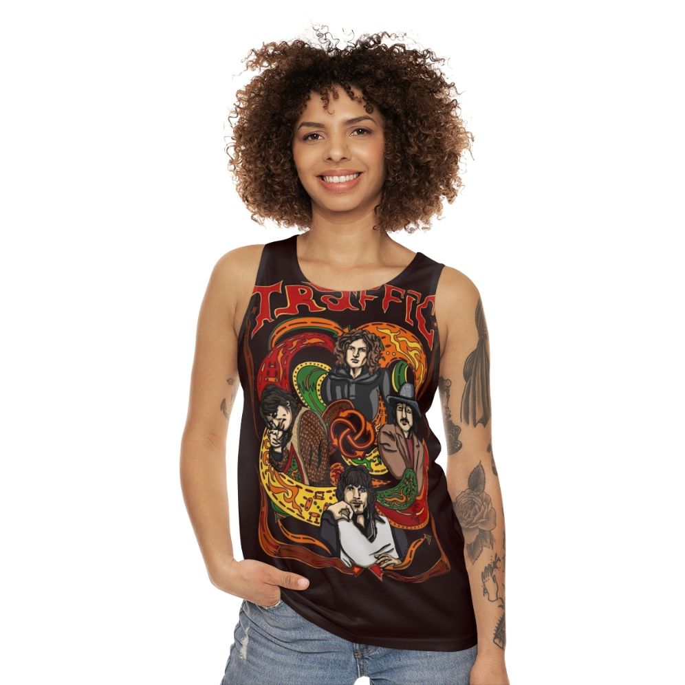 Traffic band unisex tank top with Steve Winwood - women