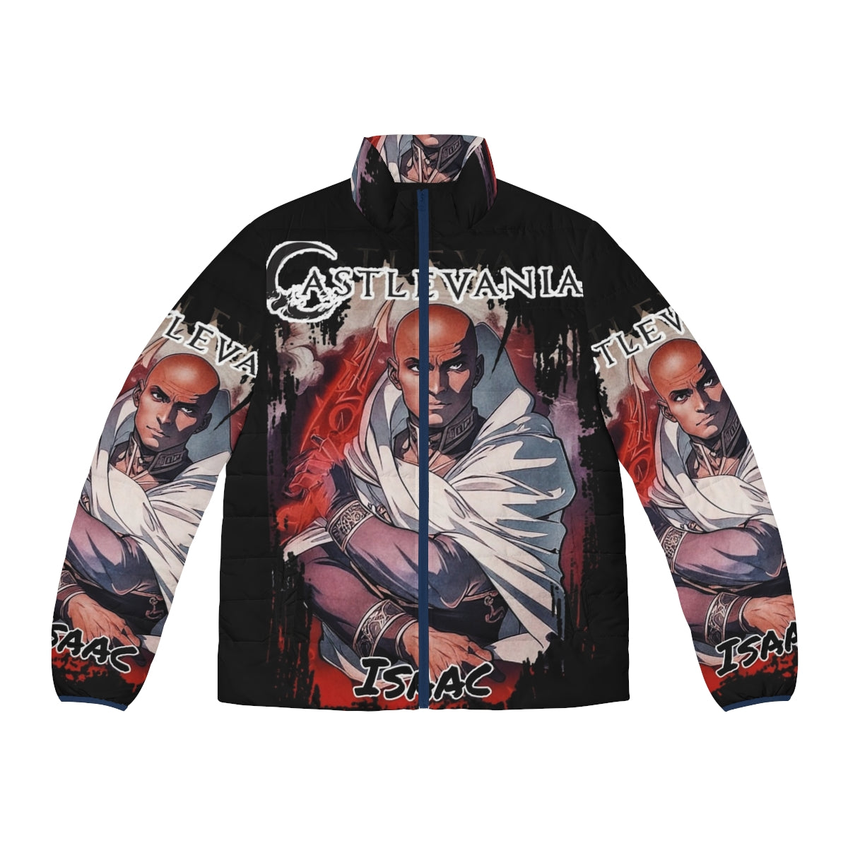 Castlevania Isaac Forge Master Puffer Jacket with Anime Inspired Design