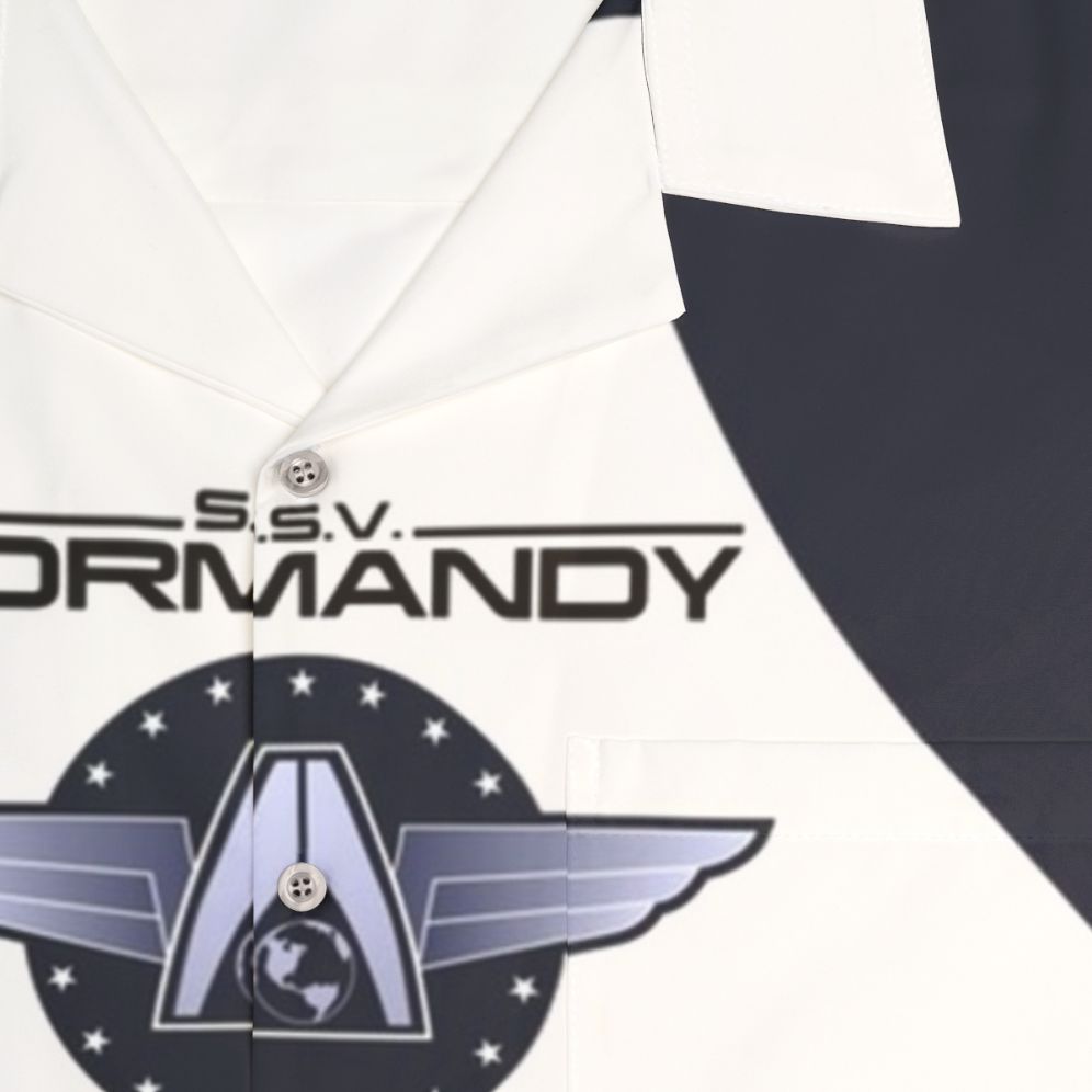 Mass Effect Normandy Crew Hawaiian Shirt - Detail