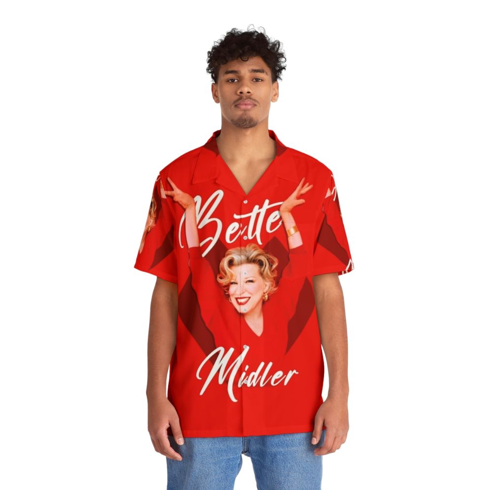 Bette Midler in a Hawaiian-themed shirt - People Front