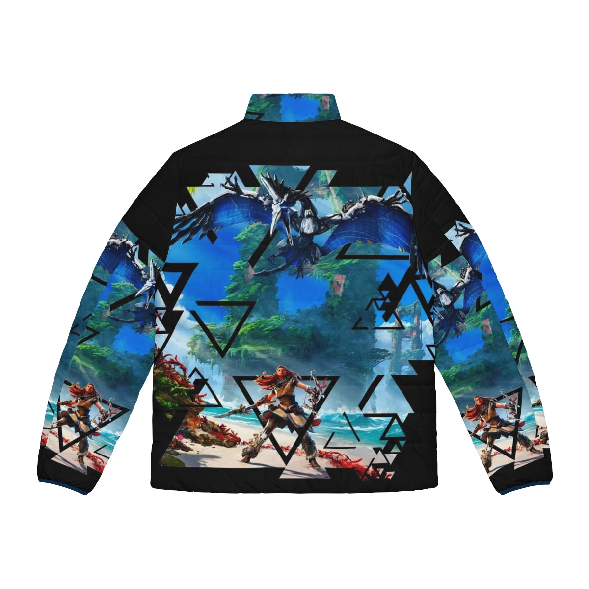 Horizon Forbidden West Aloy Puffer Jacket featuring the protagonist Aloy from the PlayStation video game series - Back