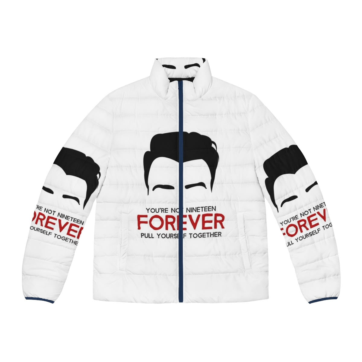 Courteeners "You're Not 19 Forever" Puffer Jacket with Minimalist Album Artwork Design