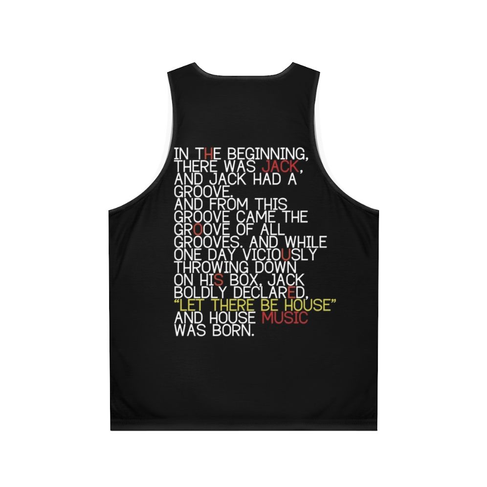 House Music Unisex Tank Top - Back