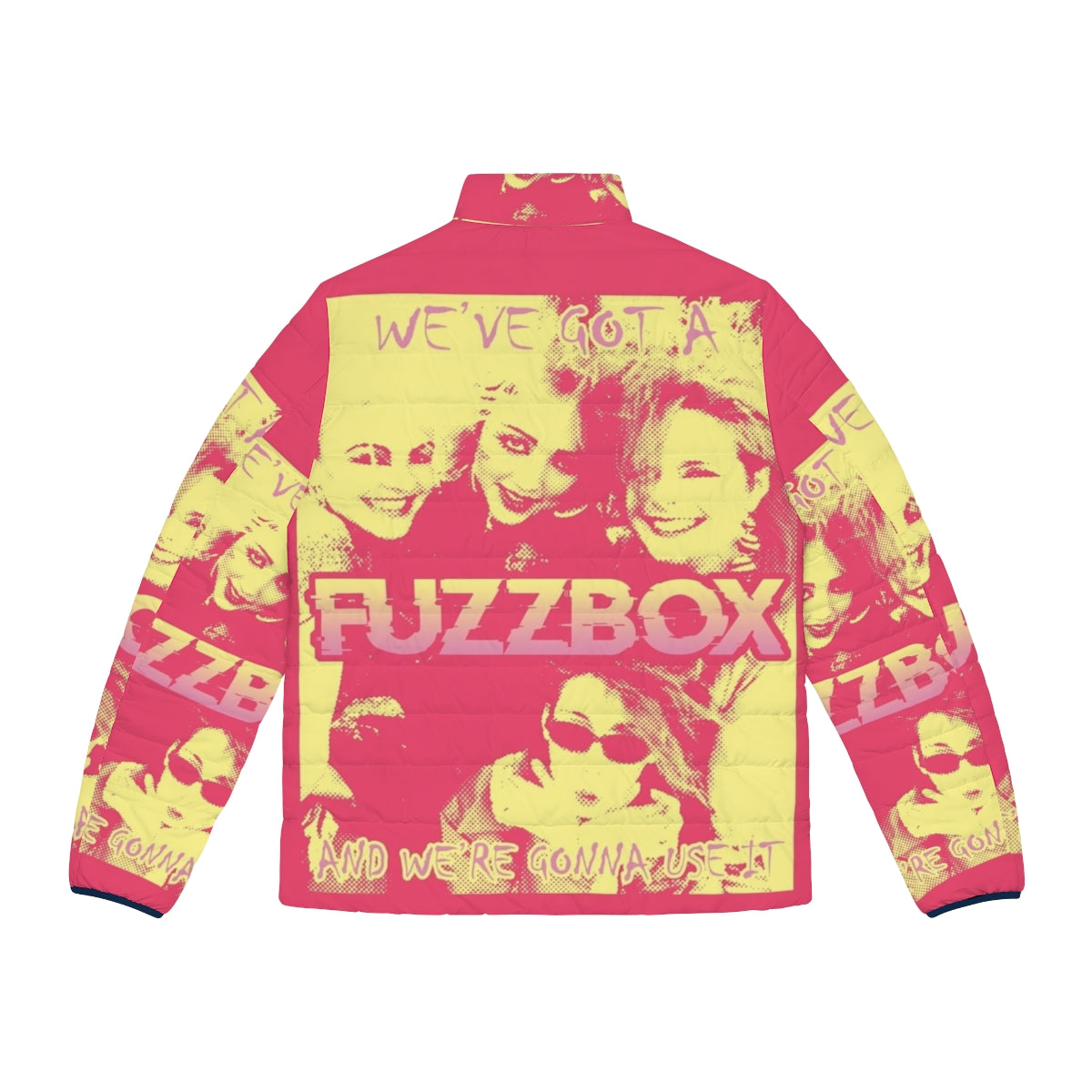 Fuzzbox 80s inspired puffer jacket in a stylish and cozy design - Back