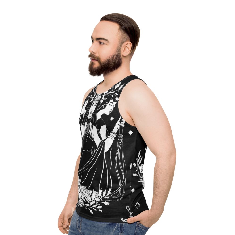 Hecate Triple Goddess Unisex Tank Top - men side