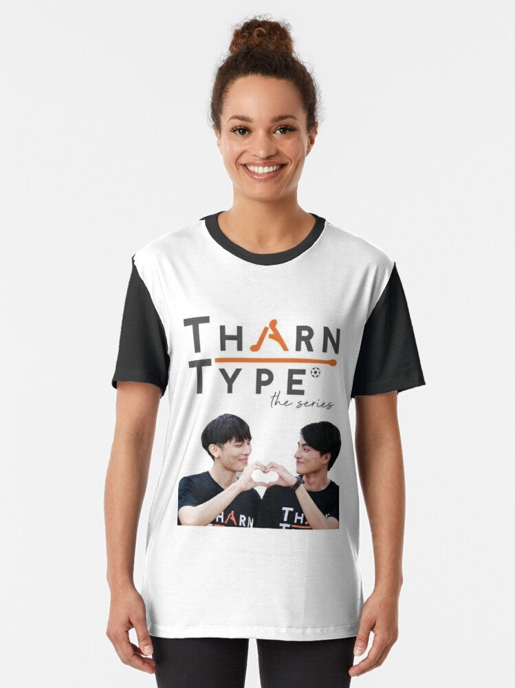 TharnType The Series Thai BL Drama Graphic T-Shirt with Mew and Gulf - Women