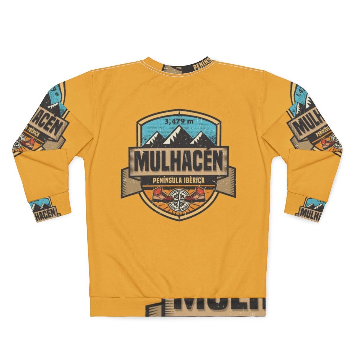 Mulhacen Peak Spain Hiking Sweatshirt - Back