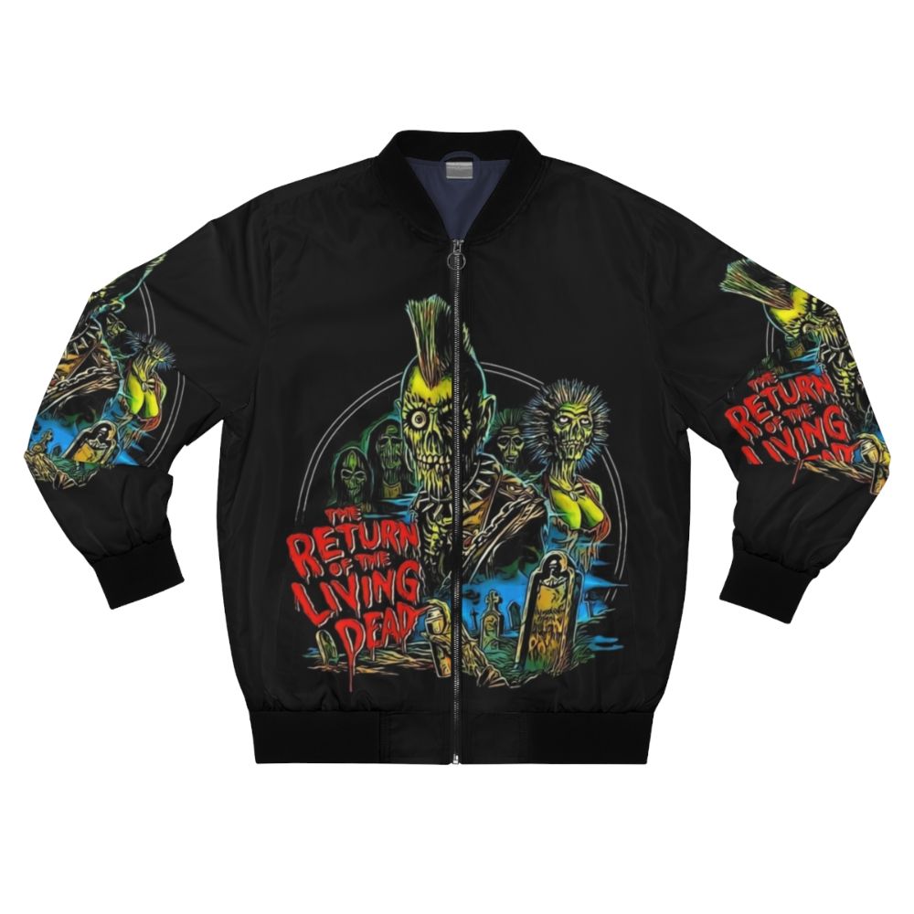 Return of the Living Dead Tarman Bomber Jacket with a horror movie design featuring the iconic Tarman character