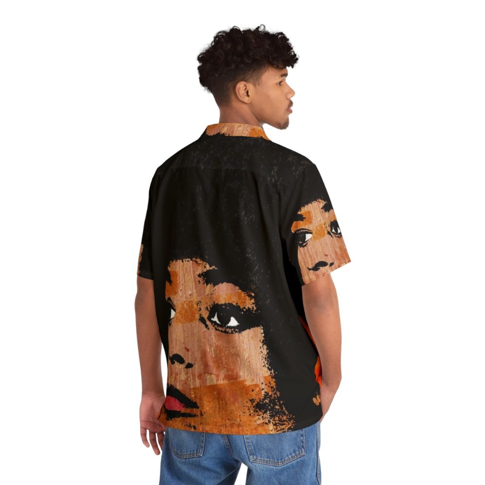 Angela Davis Color Hawaiian Shirt - Flat lay