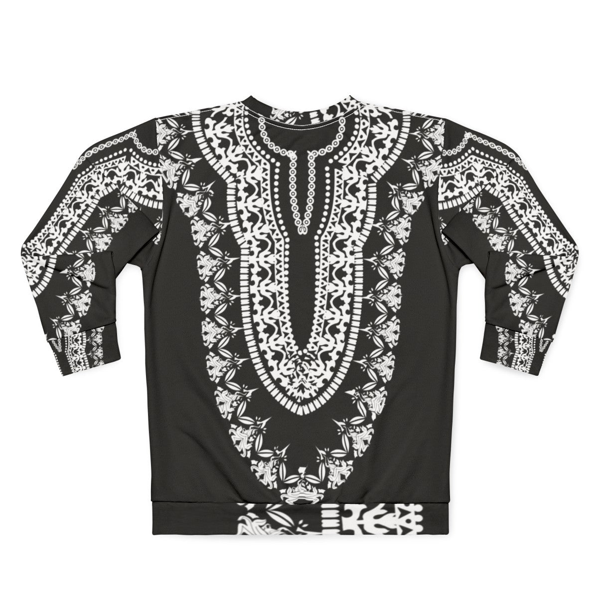 Wakandan Tribal Black Dashiki Sweatshirt - Back