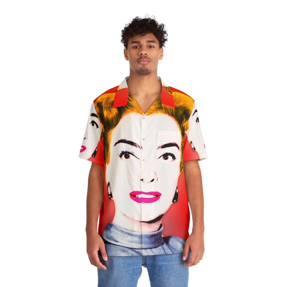 Pop Art Hawaiian Shirt with Joan Crawford, Hollywood Actress - People Front