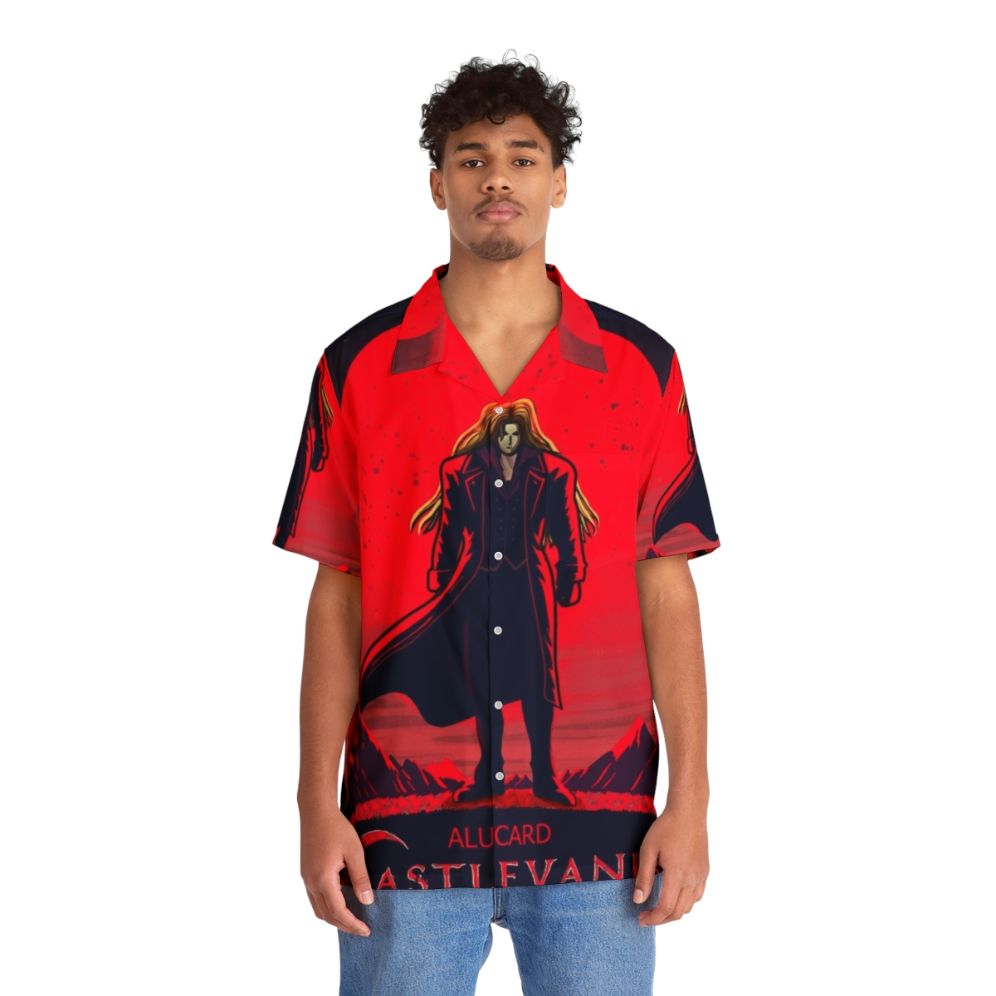 Alucard Castlevania Inspired Hawaiian Shirt - People Front