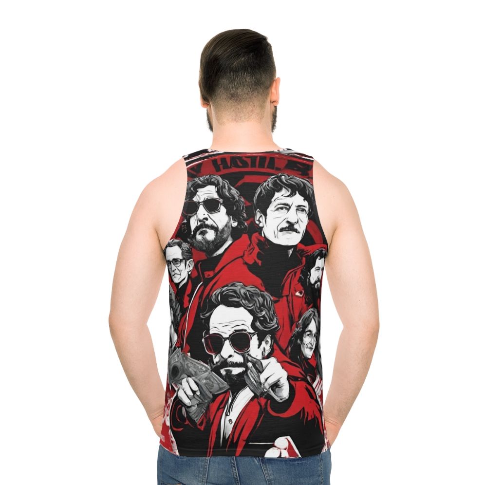 Money Heist Team Artwork Unisex Tank Top - men back