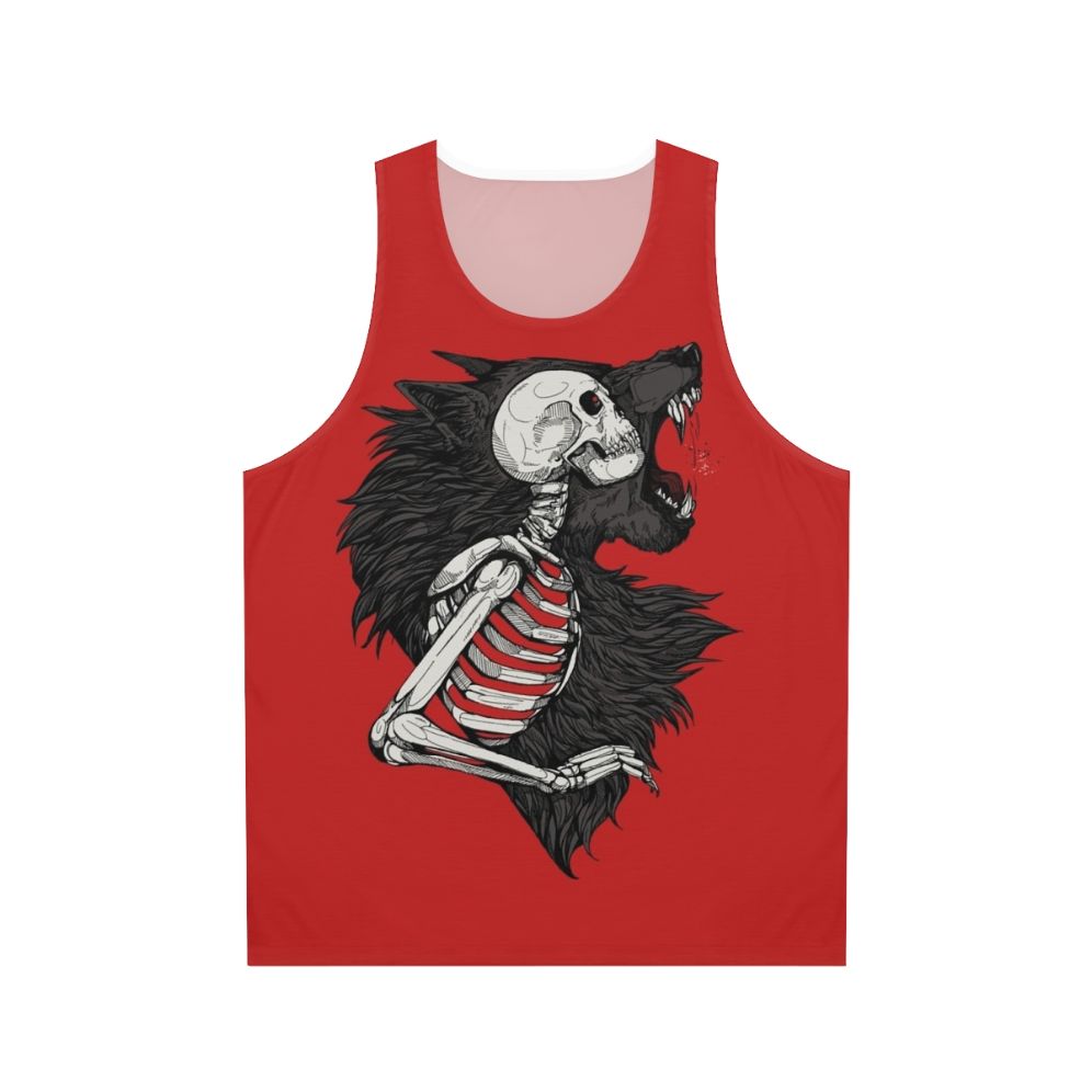 Unisex horror werewolf halloween tank top