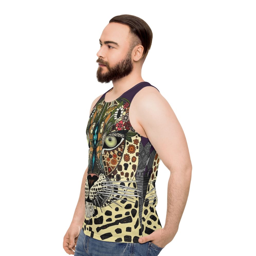 Leopard Queen Unisex Tank Top - men side