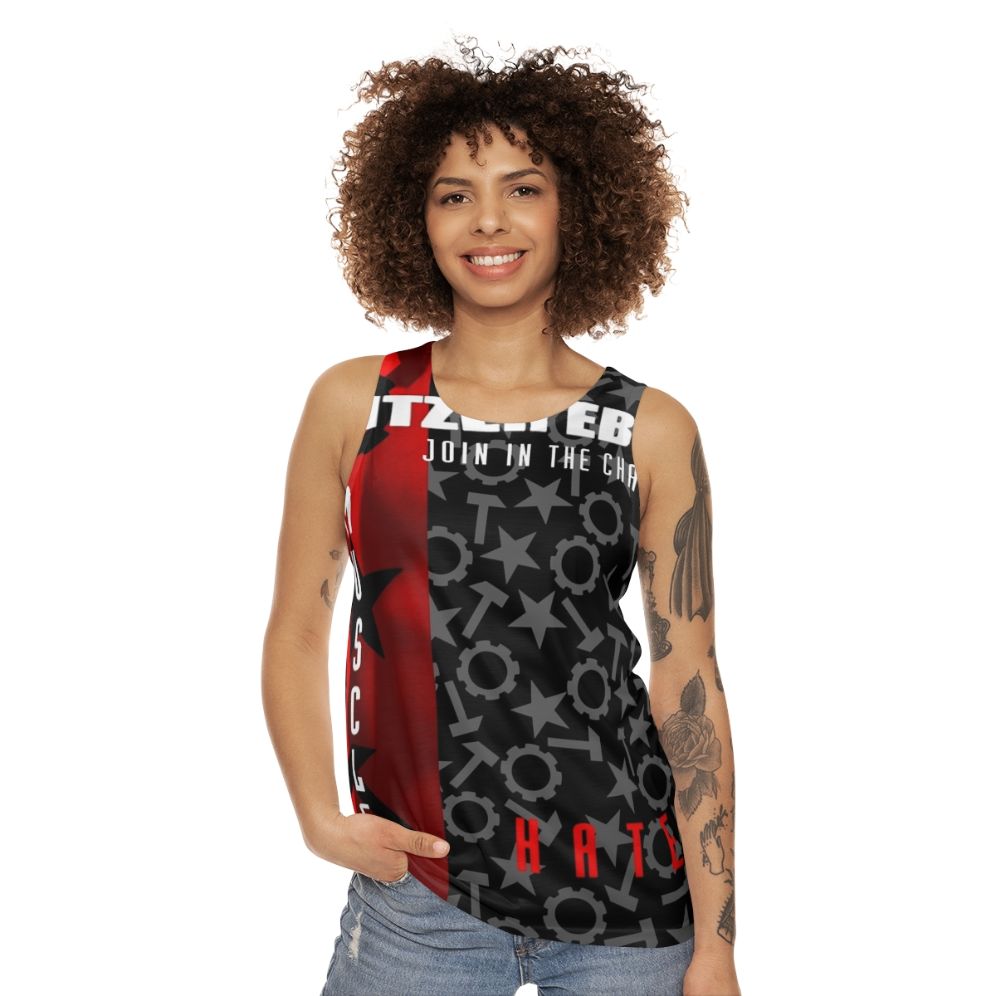 Nitzer Ebb electronic music unisex tank top - women