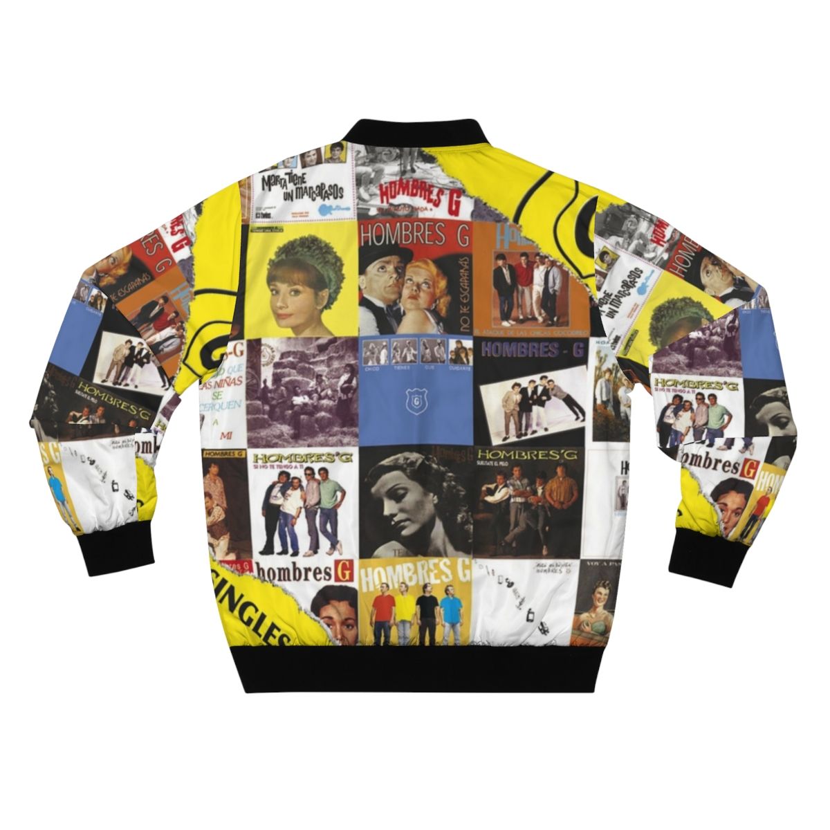 Hombres G Bomber Jacket - Retro 80s Spanish Pop Band Merchandise - Back