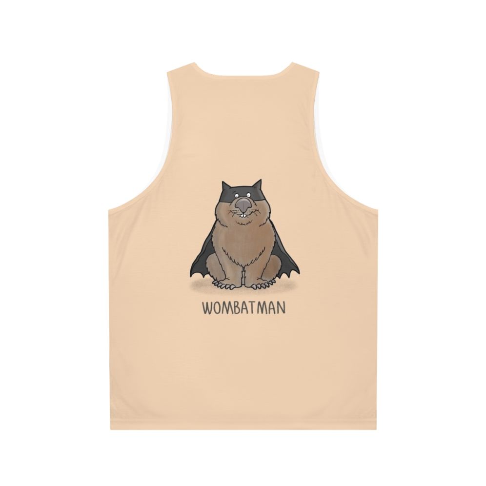 Wombat Superhero Unisex Tank Top - Back