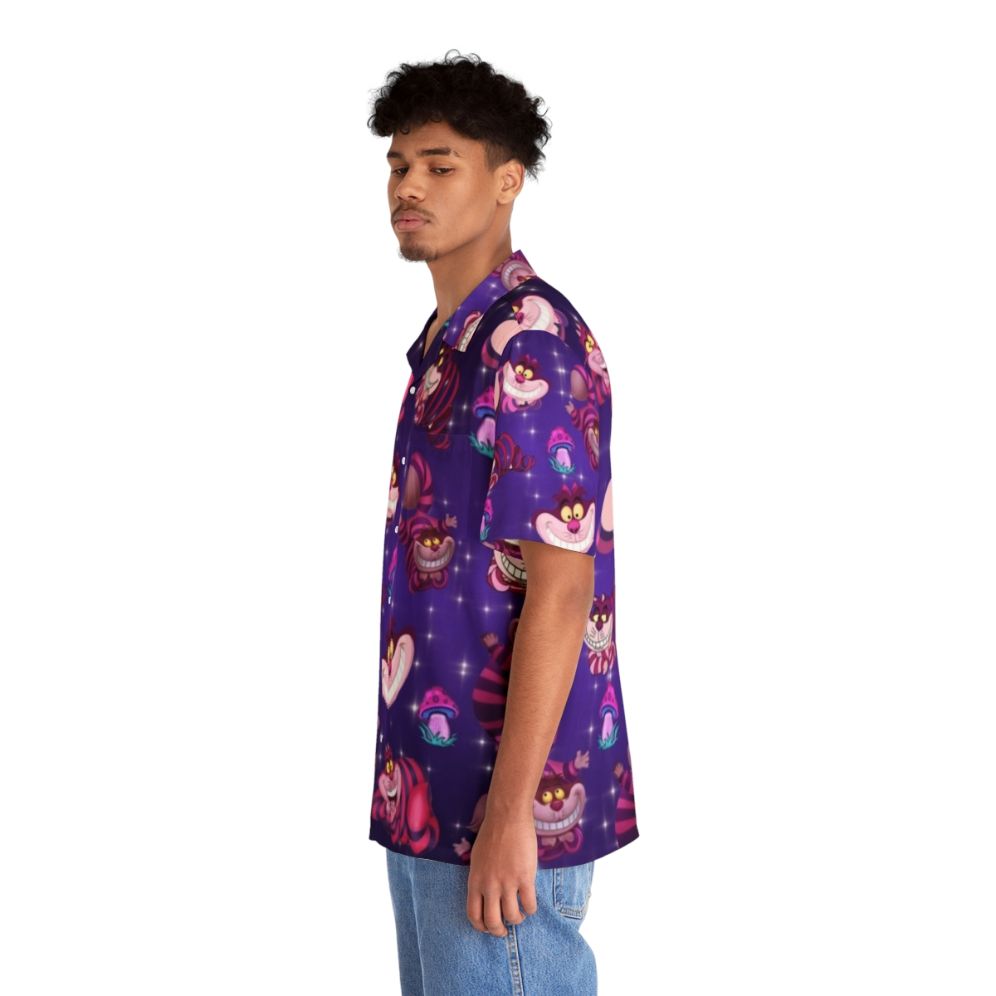 Psychedelic Cat Hawaiian Shirt in Fall Wonderland - People Left