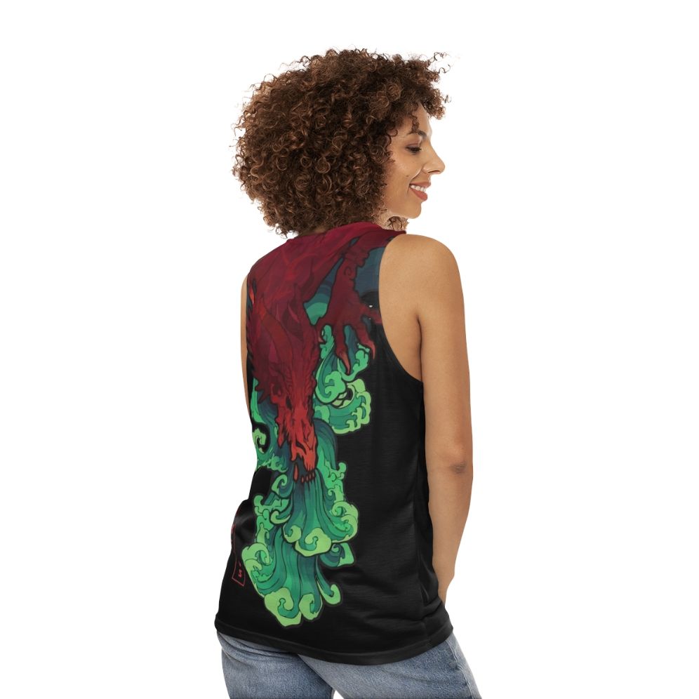 Japanese Dracarys Unisex Tank Top - women back