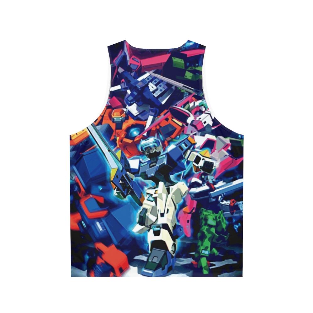 Virtual On Unisex Tank Top featuring cyber troopers and mecha design - Back