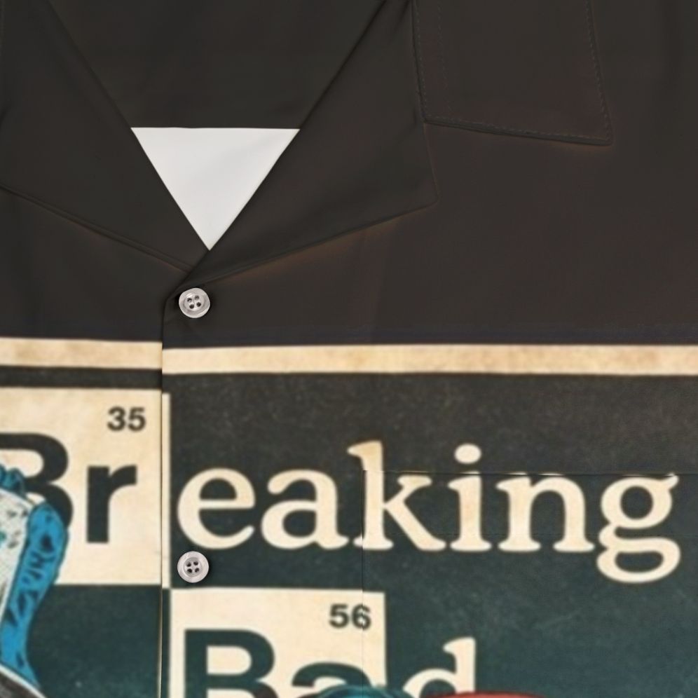 Breaking Bad Vintage Hawaiian Shirt featuring Walter White, Heisenberg, and Jesse Pinkman - Detail