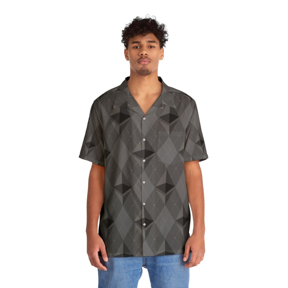 Ethereum Pattern Hawaiian Shirt - People Front