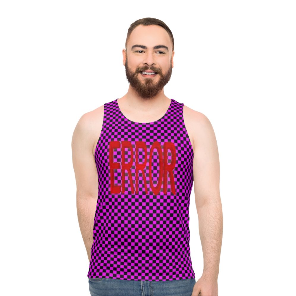 Error Texture Glitch Unisex Tank Top - men