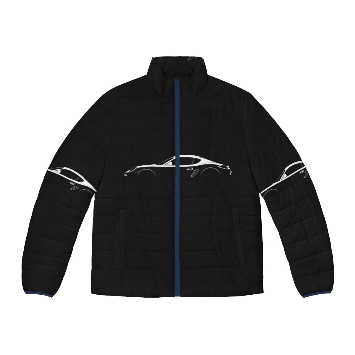 Porsche Cayman 987 car silhouette puffer jacket