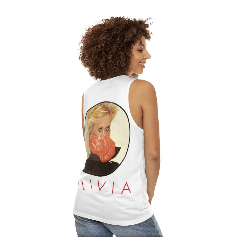 Olivia Newton John disco-inspired unisex tank top - women back