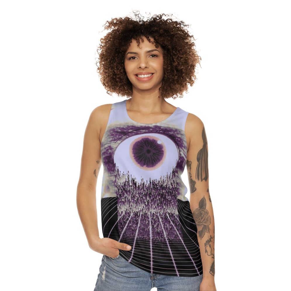 AOP t-shirt with surreal digital art design - women