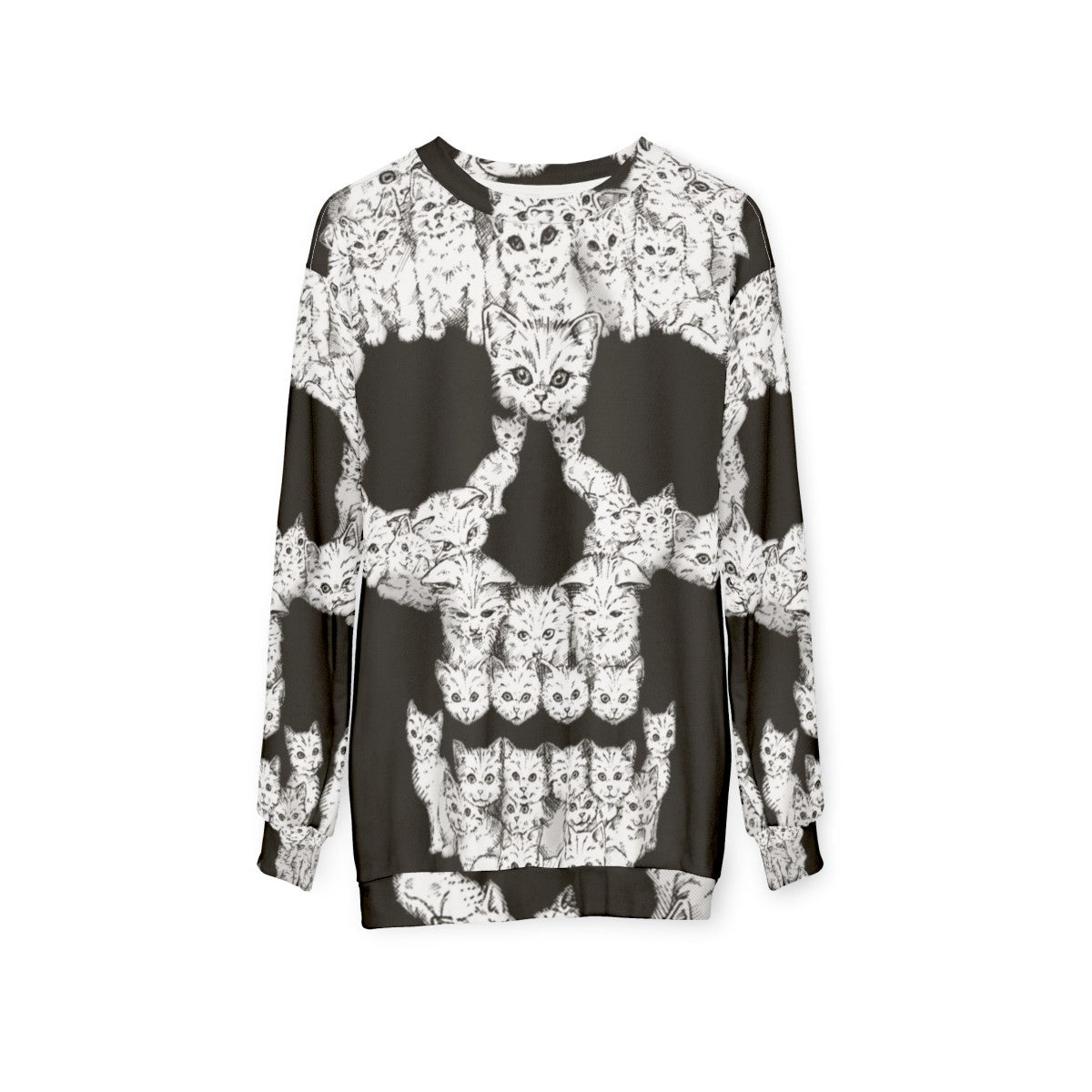 Tough and Edgy Skulls Sweatshirt - hanging