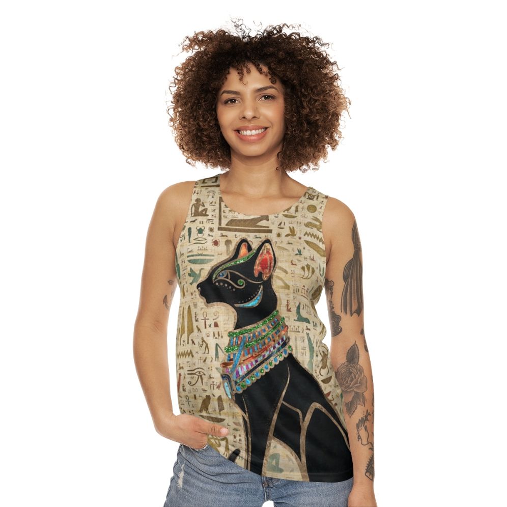 Bastet Egyptian Cat Goddess Unisex Tank Top - women