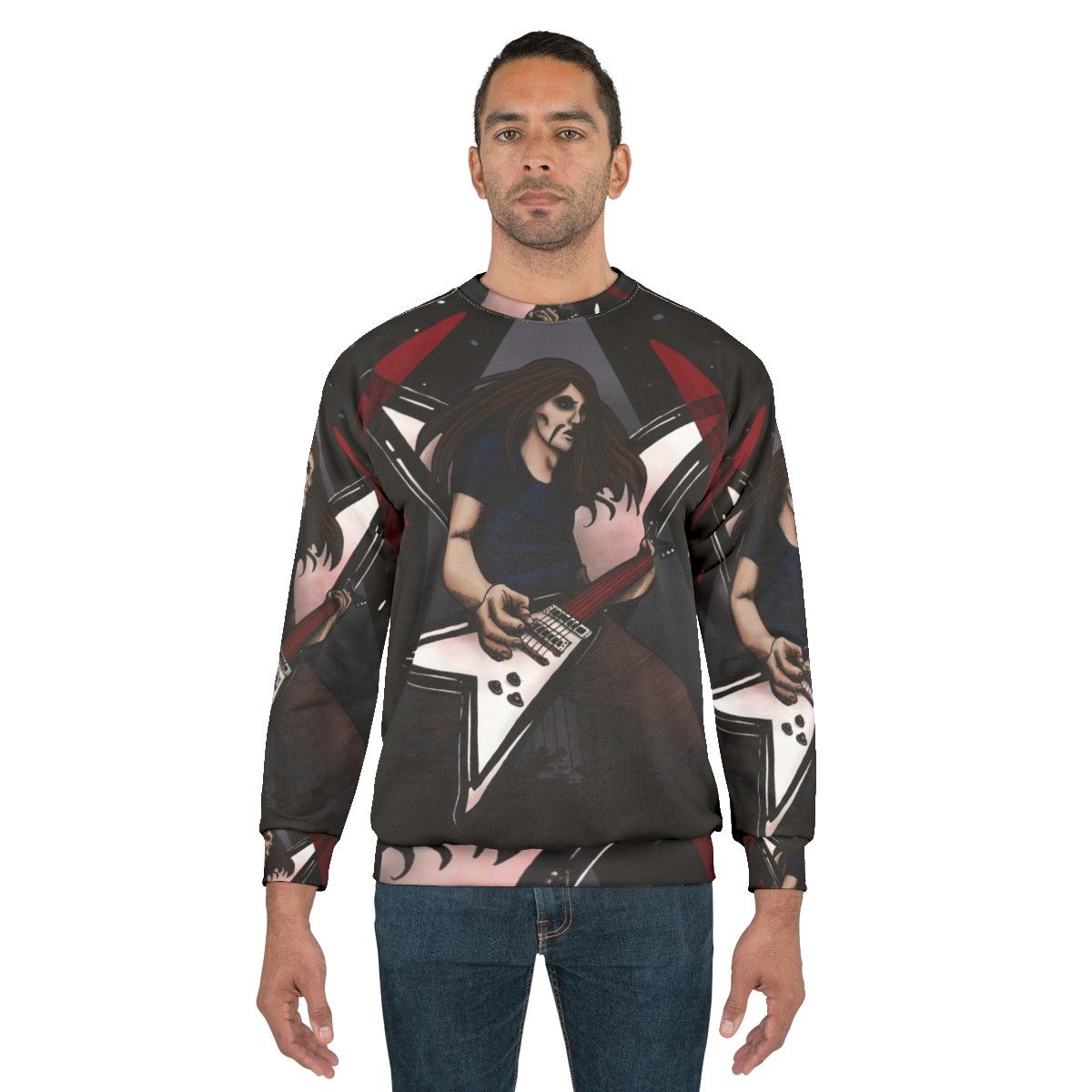 Metalocalypse Toki Wartooth Playing Guitar on Stage Graphic Sweatshirt - men