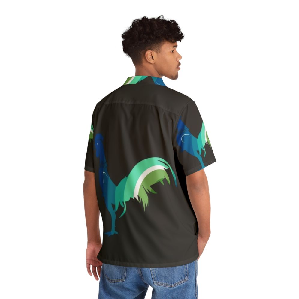 Cockerall Legendary Animals Hawaiian Shirt with Colorful Animal Print Design - People Back