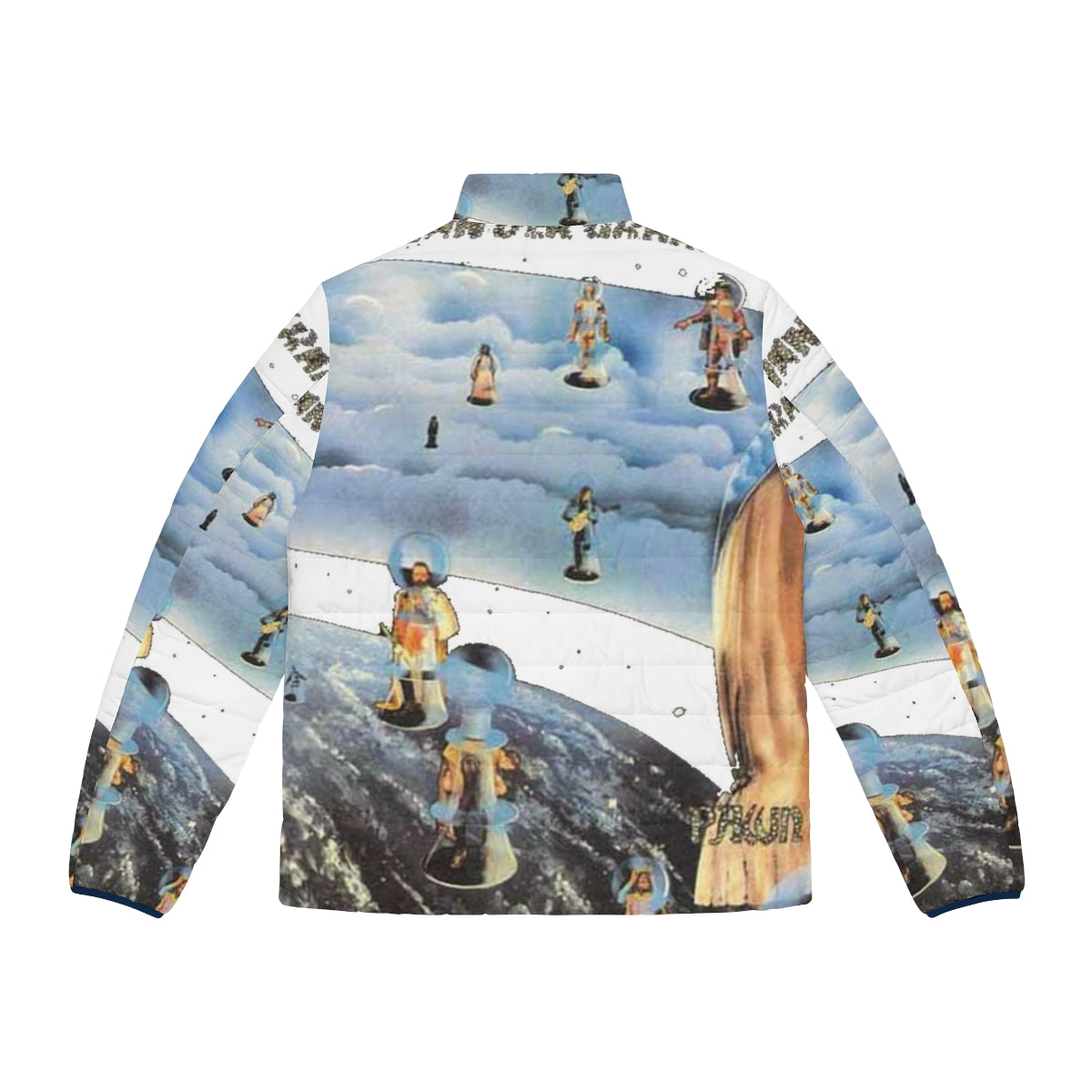 Pawn Hearts Puffer Jacket with van der graaf generator and progressive rock inspired design - Back