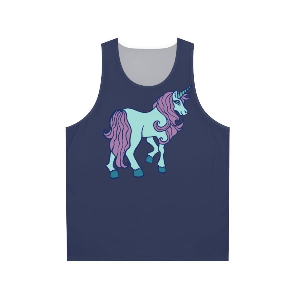 Unicorn unisex tank top with a cute and sweet unicorn design