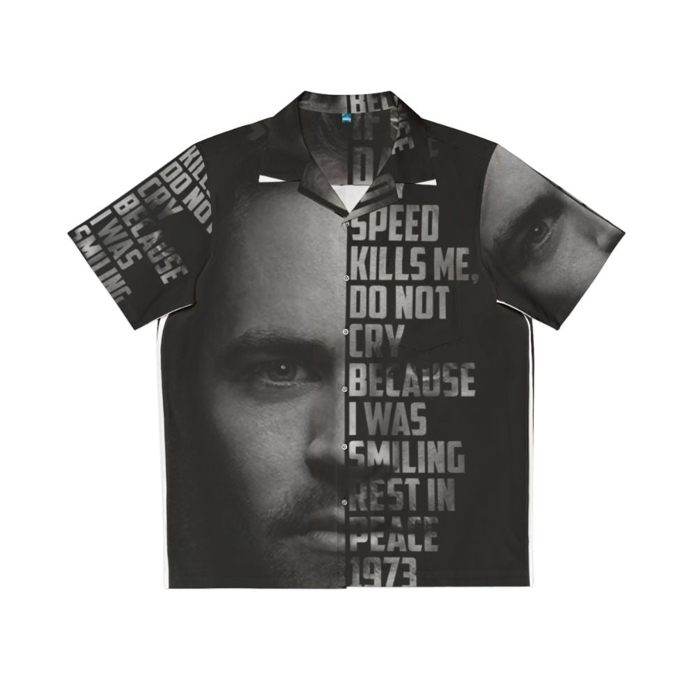 Paul Walker Text Portrait Hawaiian Shirt