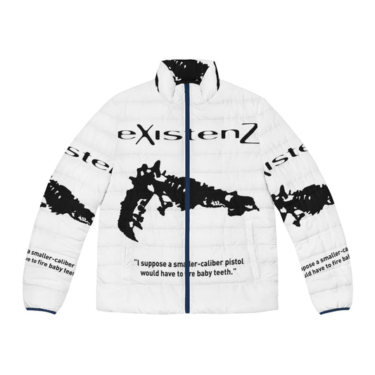 Existenz 1999 Puffer Jacket featuring a cult classic movie design