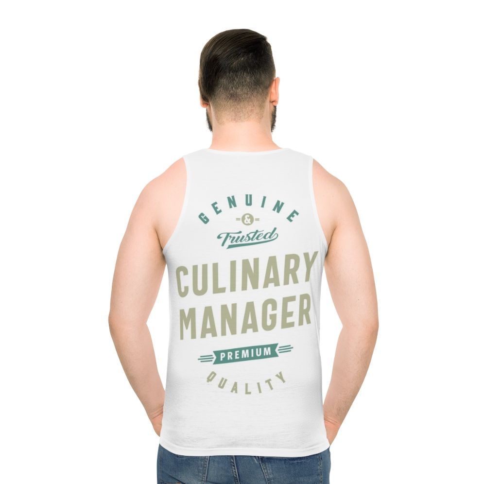 Culinary manager chef unisex tank top - men back