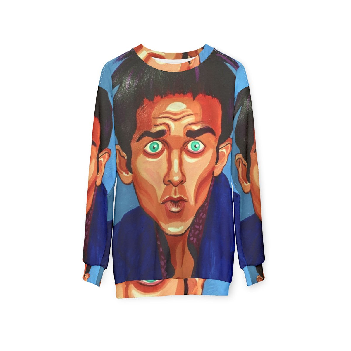 Zoolander Blue Steel Iconic Portrait Sweatshirt - hanging