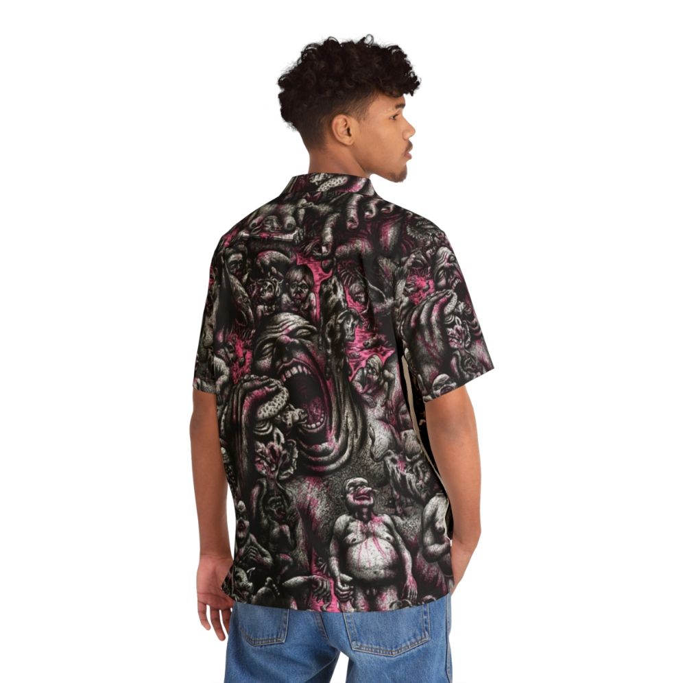 Bloody Hell Beef Hawaiian Shirt with Cutlery and Skull - People Back