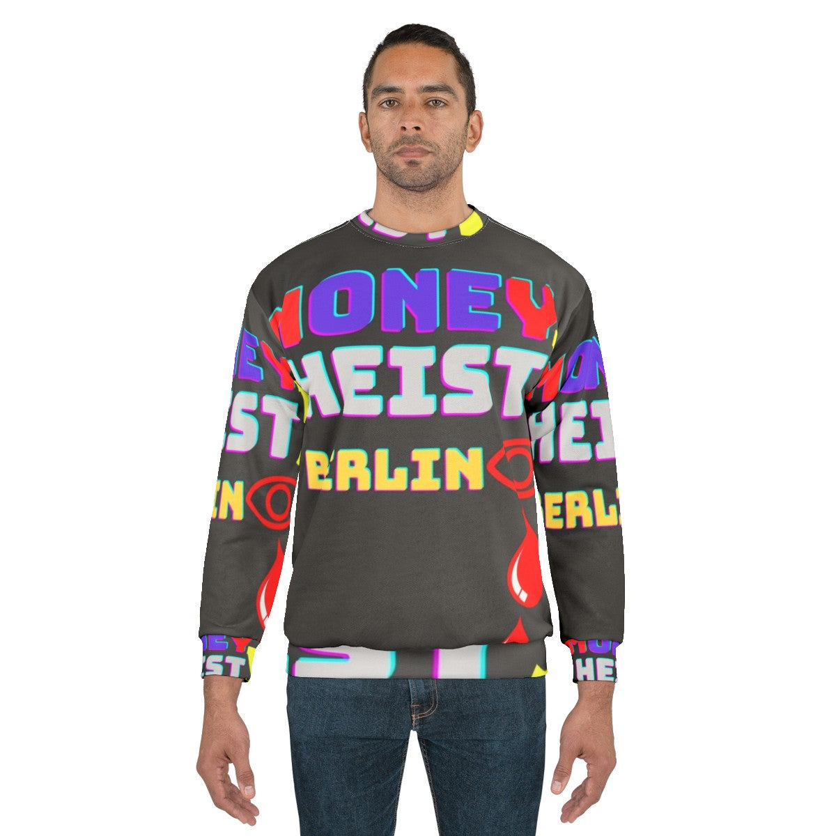 Money Sweatshirt with Risk Of Money Design - men