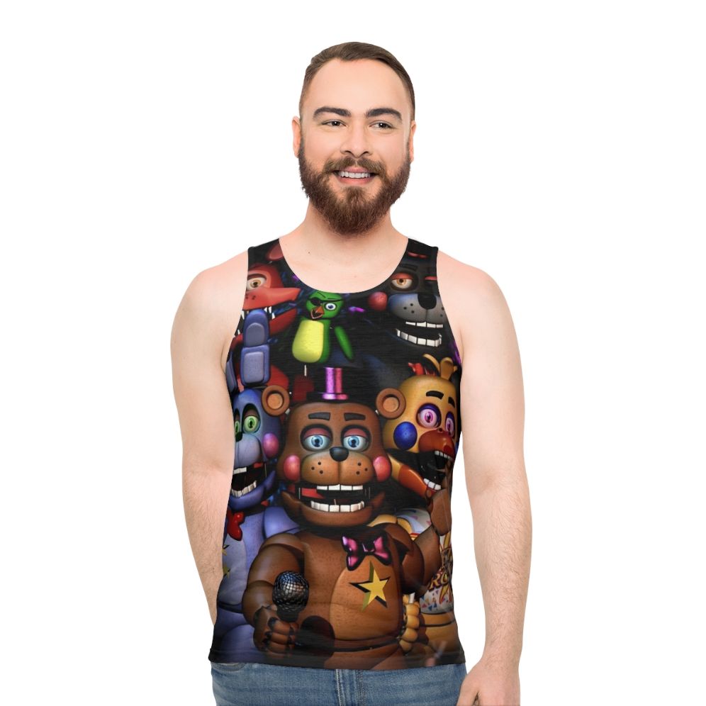 FNAF Security Breach Unisex Horror Gaming Tank Top - men