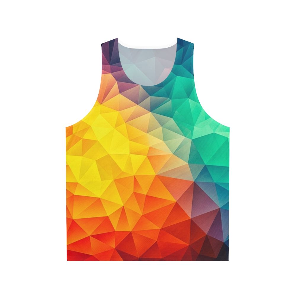 Colorful abstract geometric unisex tank top